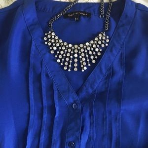 Express Pearl and Rhinestone Statement Necklace